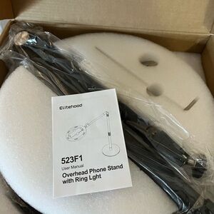 Weighted Ring light for desktop weighted base